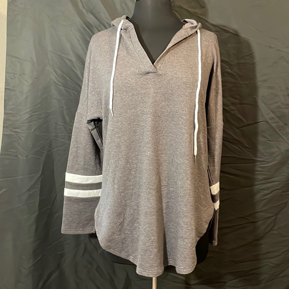 Grey & White Hoodie NEW